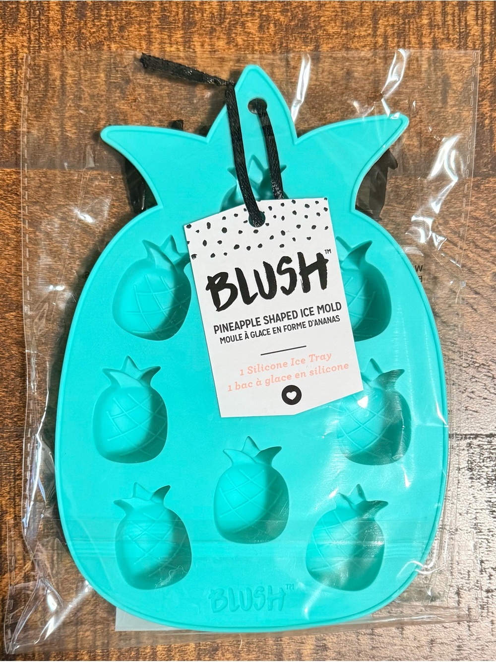 Blush Pineapple Silicone Ice Mold - Teal Blue